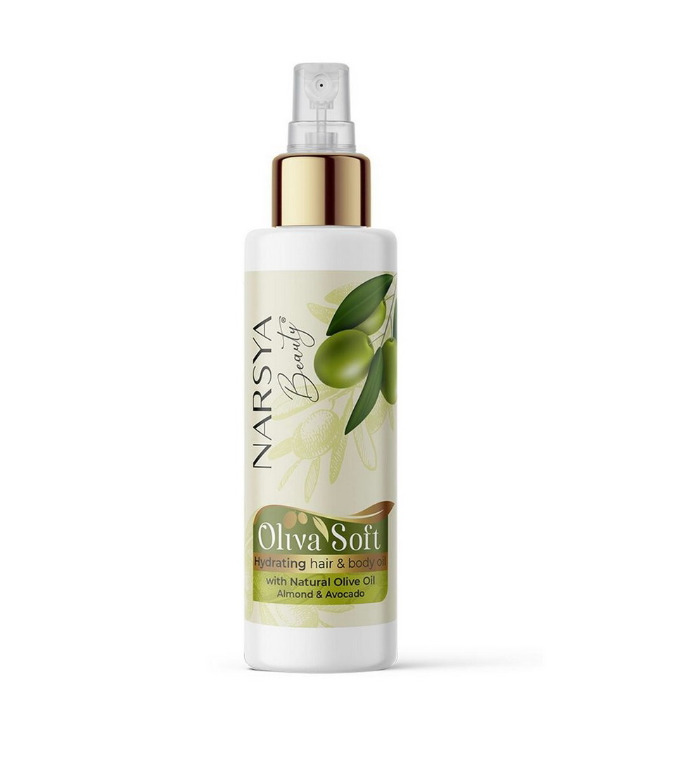 OLIVA SOFT – Hydratačný olej na telo a vlasy s olivovým, mandľovým a avokádovým olejom 