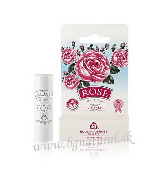 Bulgarian Rose balzam na pery s ružovým konkretom - tyčinka