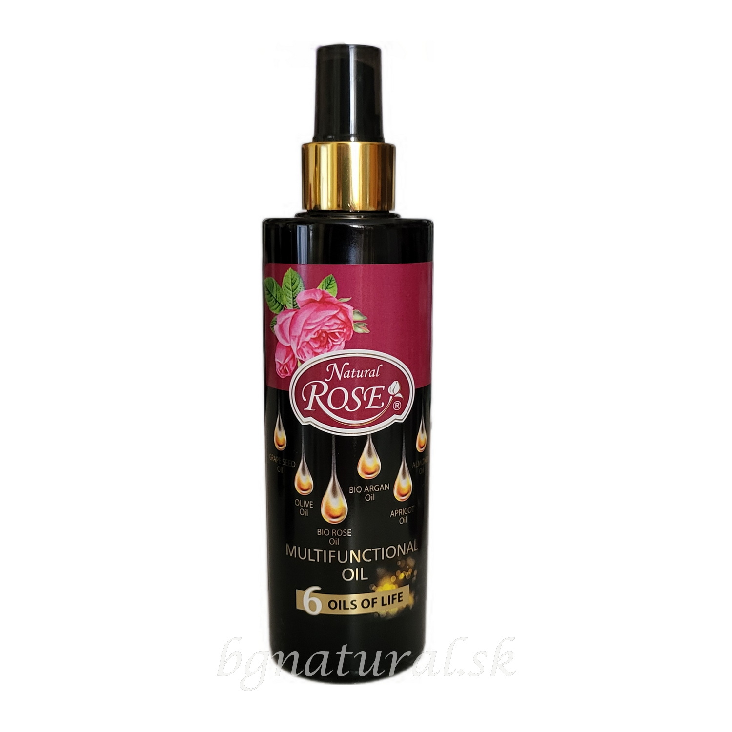 NATURAL ROSE - Multifunkčný olej 6 OLEJOV s bio ružovým a bio arganovým olejom