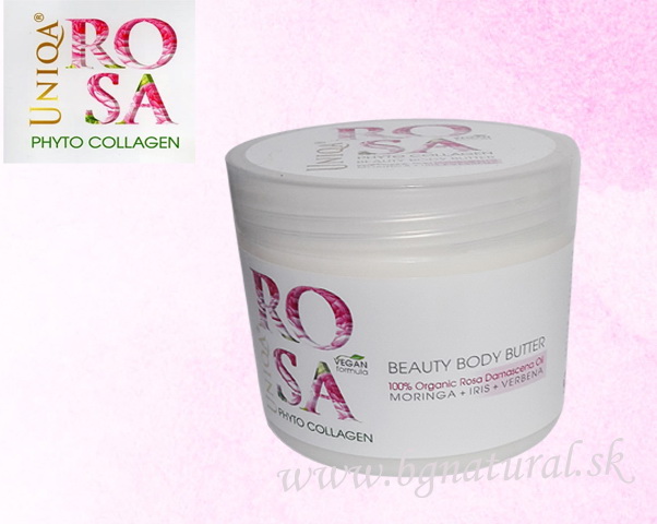 ROSA UNIQA - Telové maslo s fytokolagénom a ružovým olejom - vegan