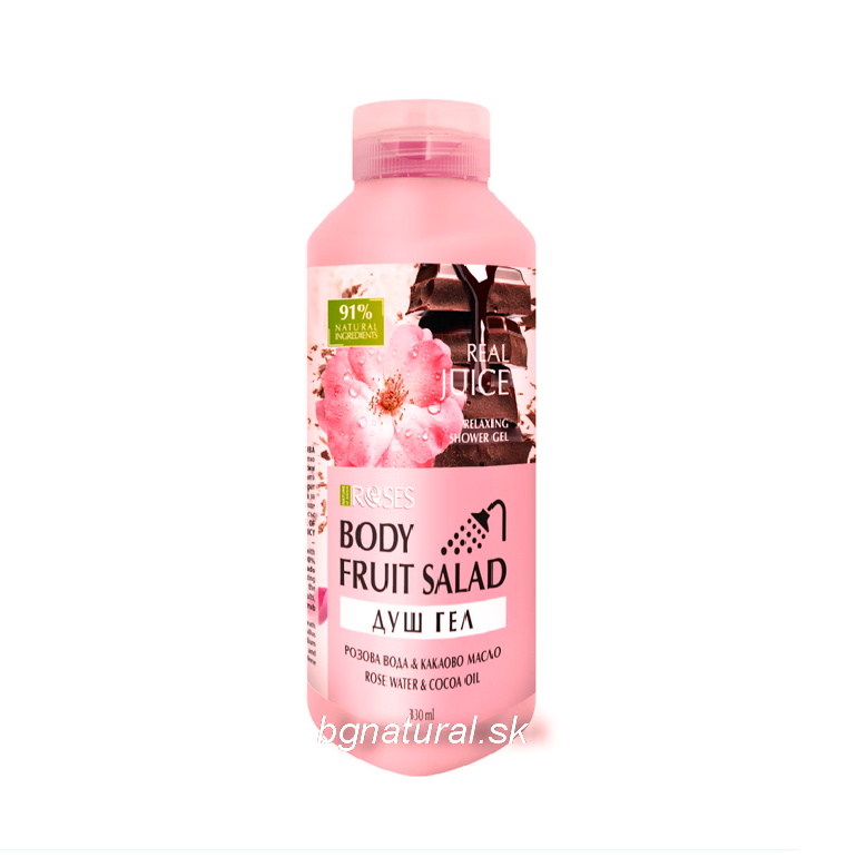 FRUIT SALAD - Relaxačný sprchový gél Jogurt, ružová voda a čokoláda 330 ml