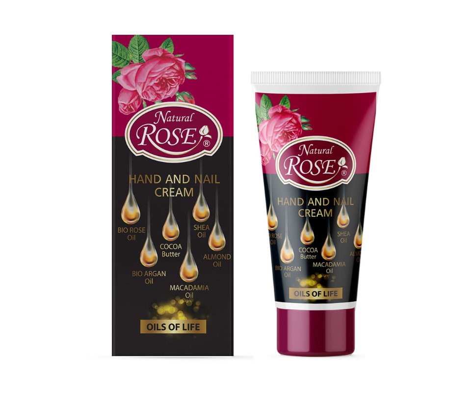 NATURAL ROSE - Krém na ruky a nechty 6 OLEJOV s bio ružovým a arganovým olejom